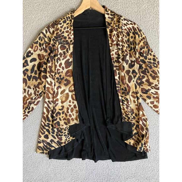 Vintage Slinky Brand Tank Top Jacket Set 1X Matching Animal Leopard Stretch USA - Picture 5 of 16